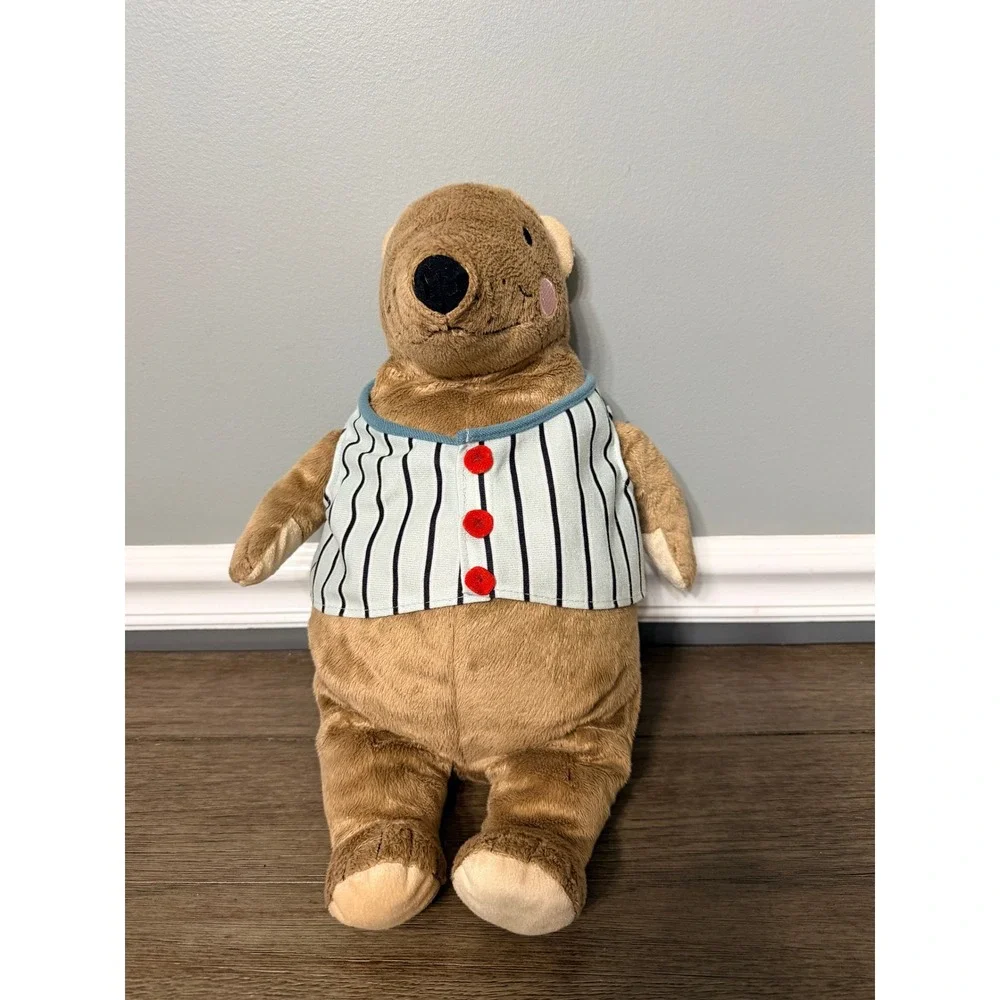 IKEA Nallebjorn Brown Bear‎ in Striped Vest Plush
